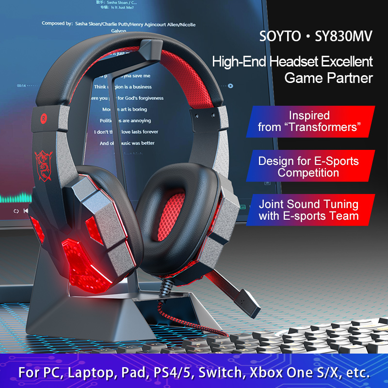 Gaming Headset With Mic Rgb - Headset Gaming Surround Sound 7.1 -