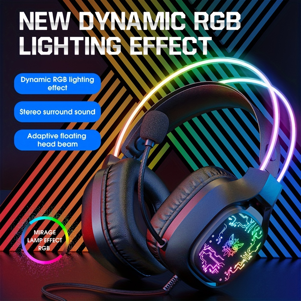 Gaming Headset With Mic Rgb - ONIKUMA X22 Headset Gaming RGB lampu