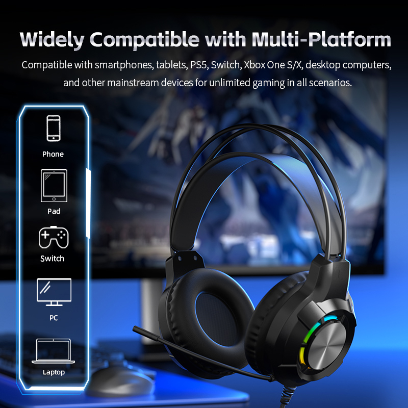 Headset Gaming Earphone Pereda - Gaming Headset With Mic Rgb ulasan dan harga