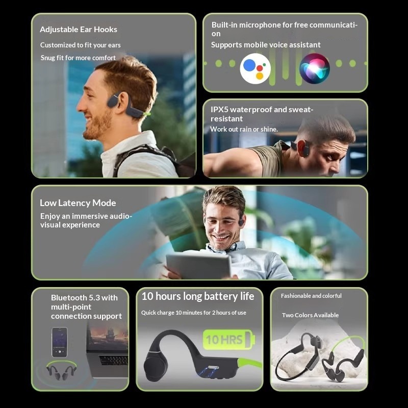 Earphone Konduksi Tulang Anti  - Headphones ulasan dan harga