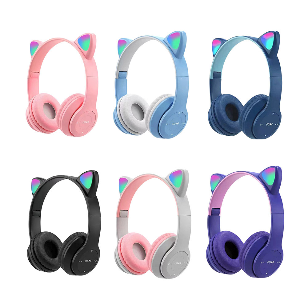 Headphone Bluetooth Telinga Ku - Cat Ear Bluetooth Headset Led ulasan dan harga