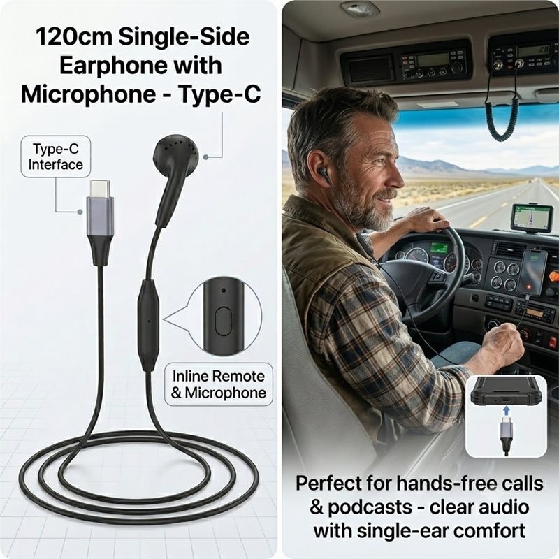 DT75BG Tipe C Earbud Tunggal d - Type C Wired Earphones With Mic ulasan dan harga
